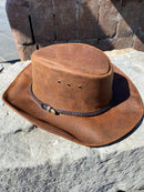 Gunnedah Shapeable Bark Leather Hat.