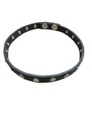 Leather Flat Stud Choker Black 003.

