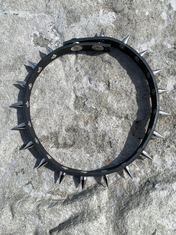 Famous Rock Shop Spike Studded Leather Choker
