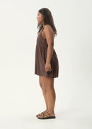 Afends Hemp Jesse Mini Dress Coffee