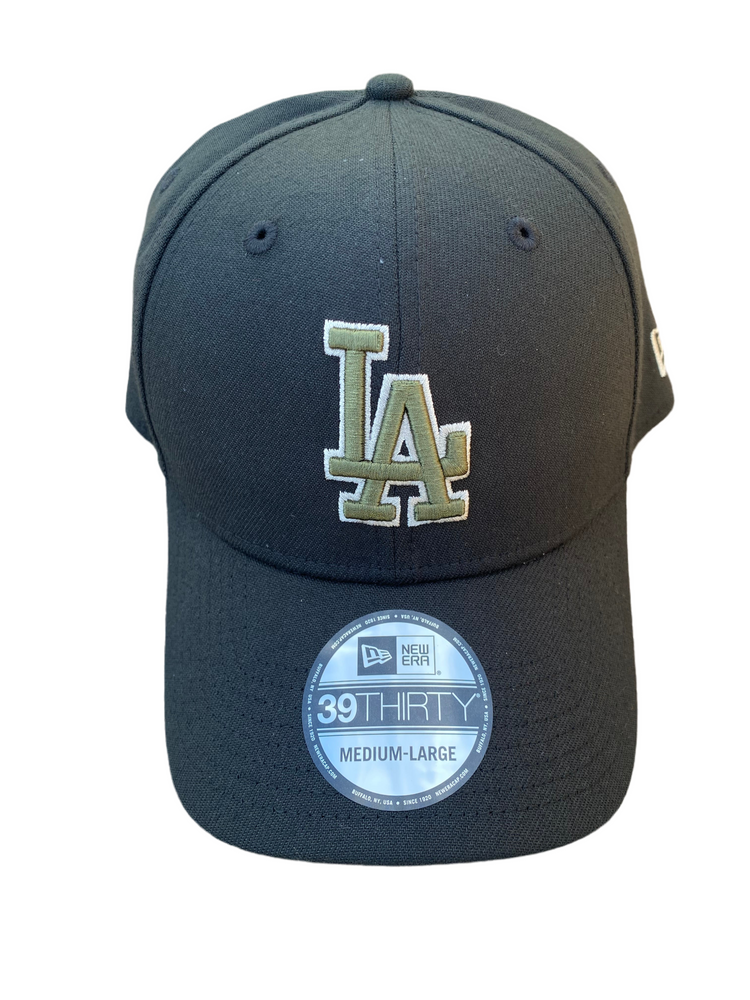 New Era 3930 Los Angeles Dodgers Blk Gra Cap