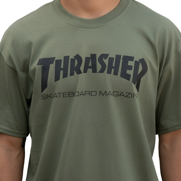 Thrasher Skate Mag Tee Army Miliray Green 110101