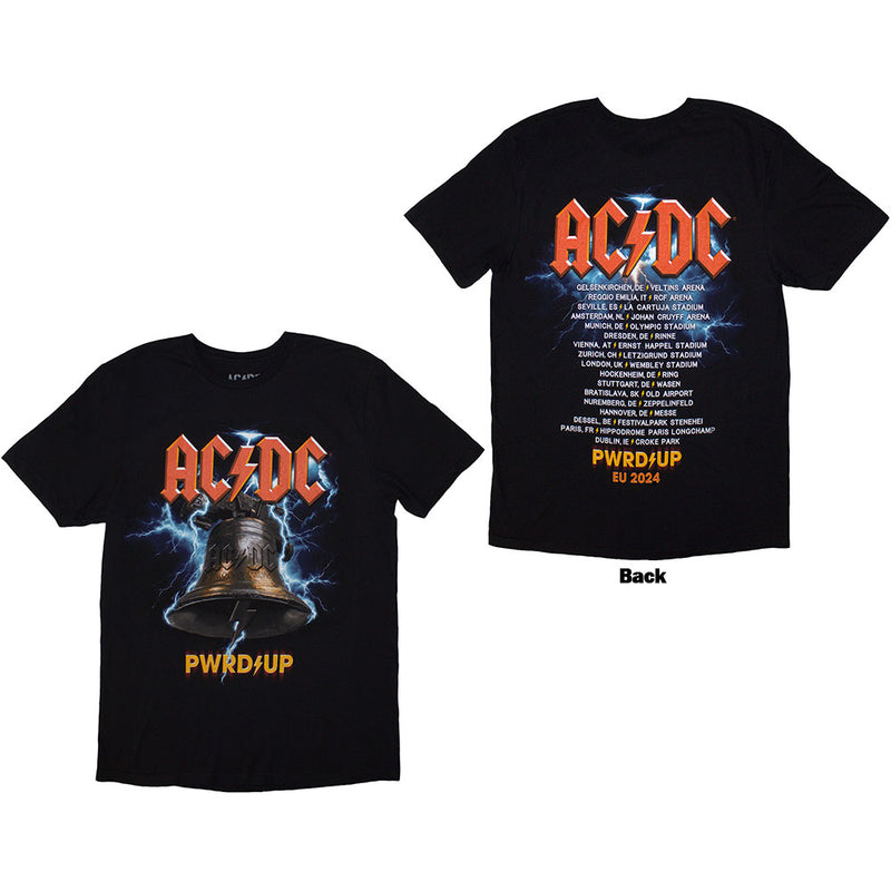 ACDC PWRD-UP In Rock We Trust &nbsp;Unisex T-Shirt Back Print &amp; Ex-Tour