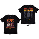 ACDC Whole Lotta London PWR-UP Unisex T-Shirt EU Tour 24 Back Print &amp; Ex-Tour