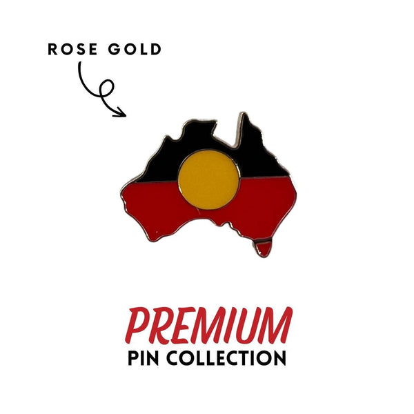 Aboriginal metal badge pin