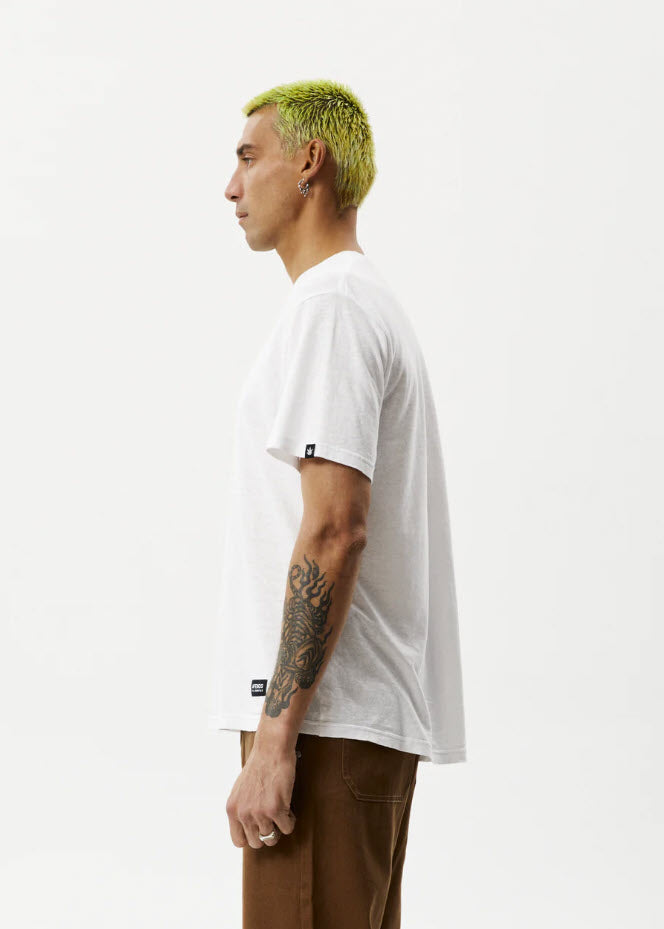 Afends Classic Hemp Retro T-Shirt White