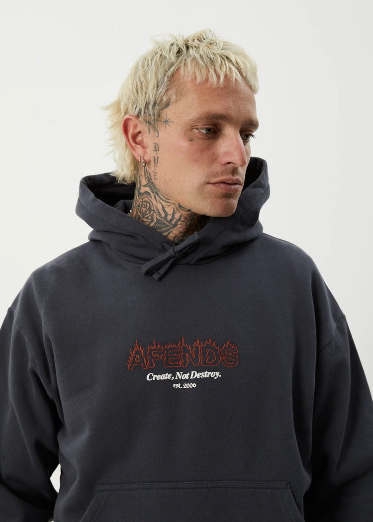 Afends - Ember - Pull On Hood - Charcoal