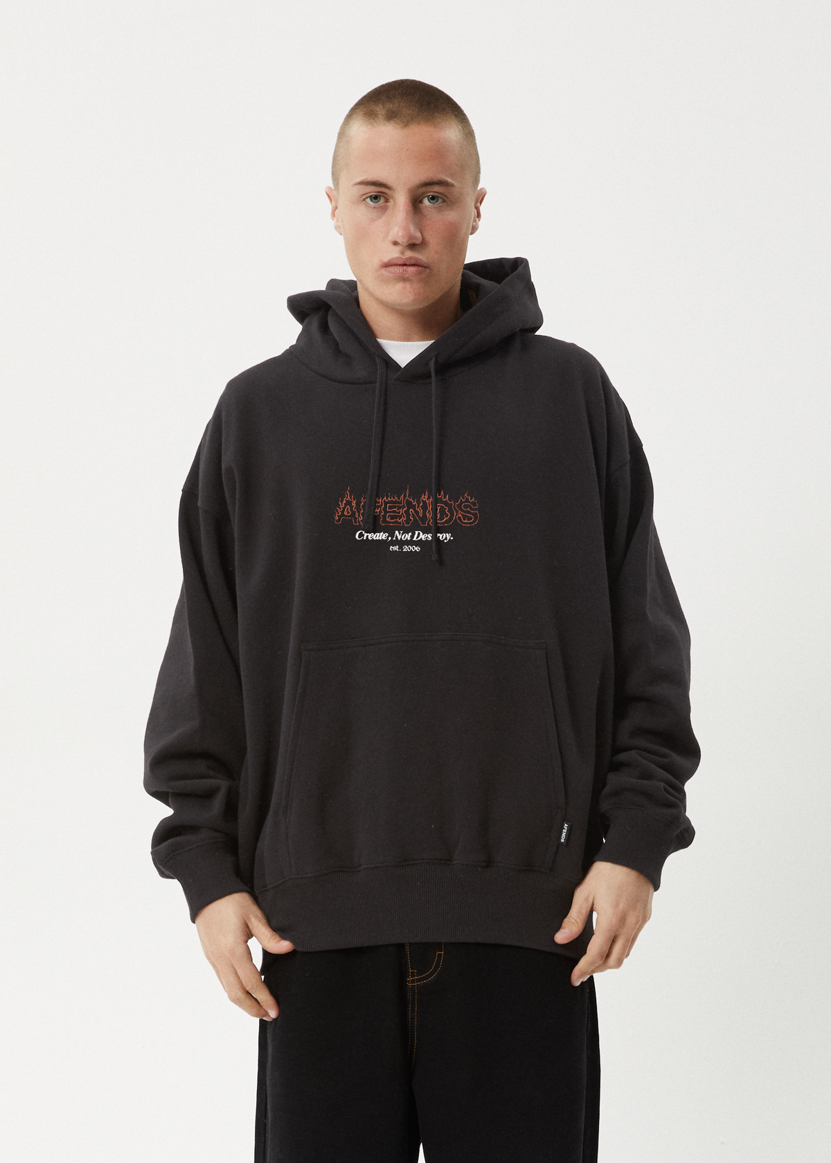 Afends - Ember - Pull On Hood - Charcoal