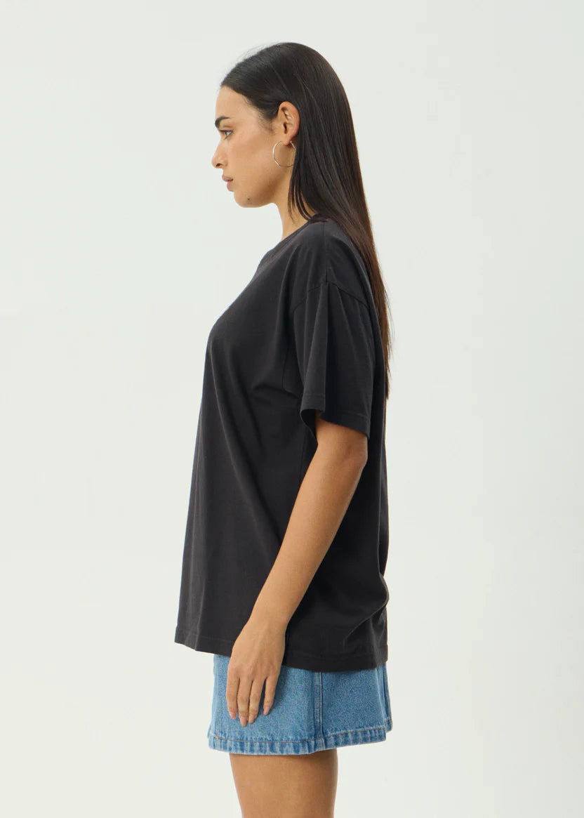 Afends Fly Away Oversized Tee Stone Black