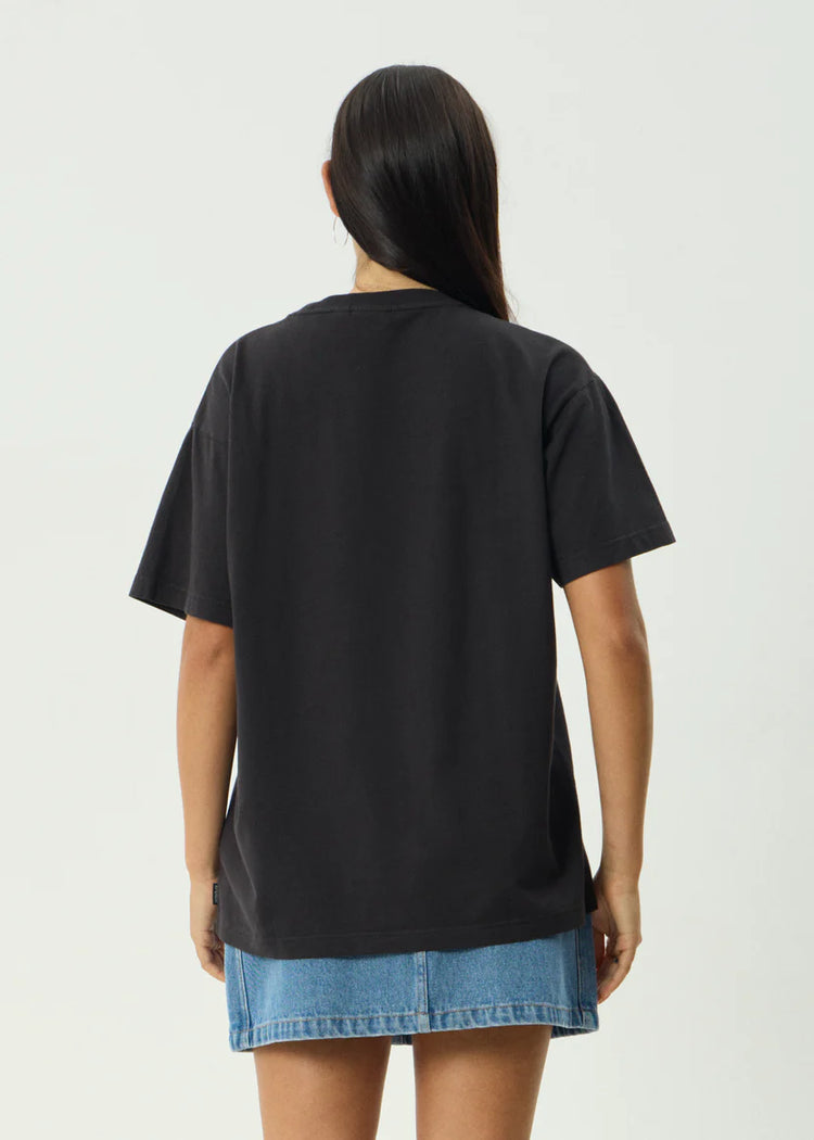 Afends Fly Away Oversized Tee Stone Black