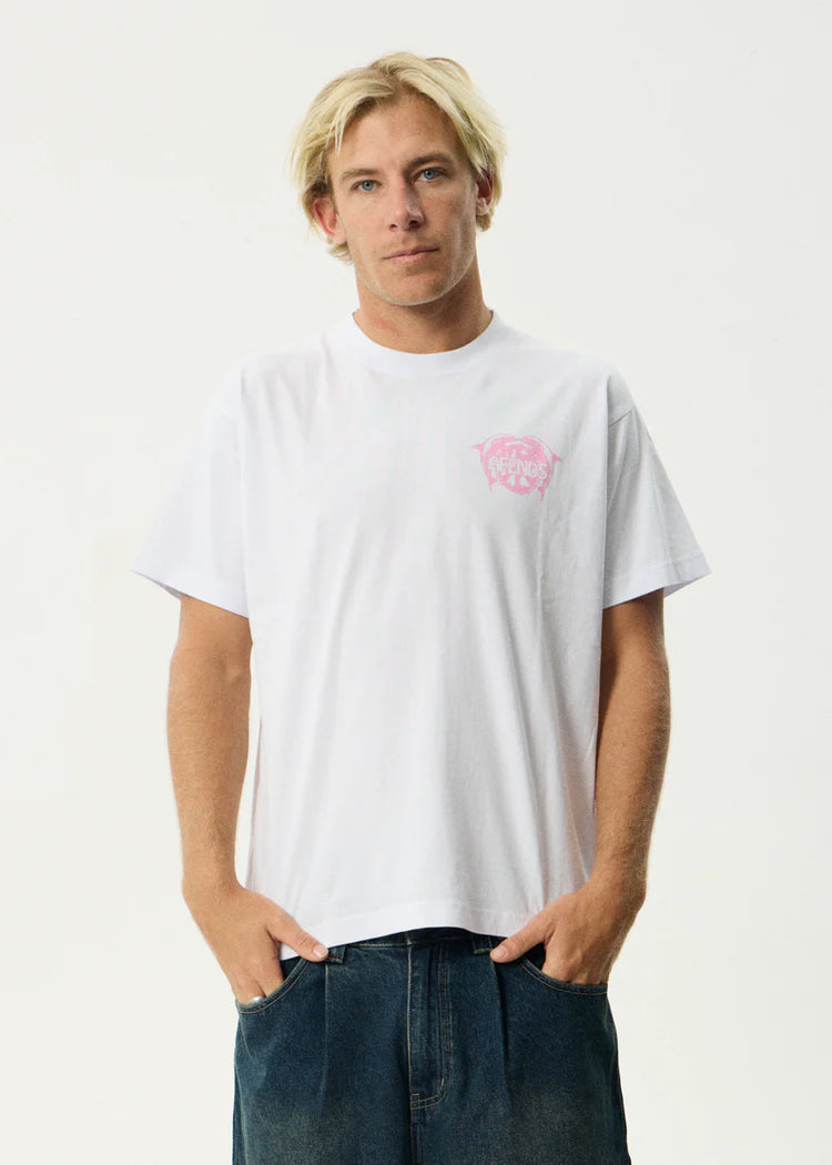 Afends Dolfends Boxy Tee White