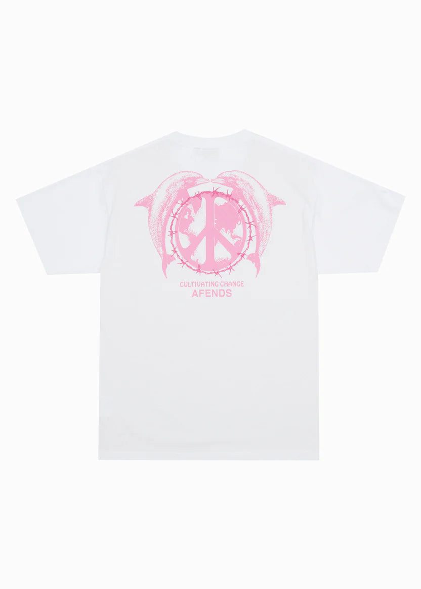 Afends Dolfends Boxy Tee White