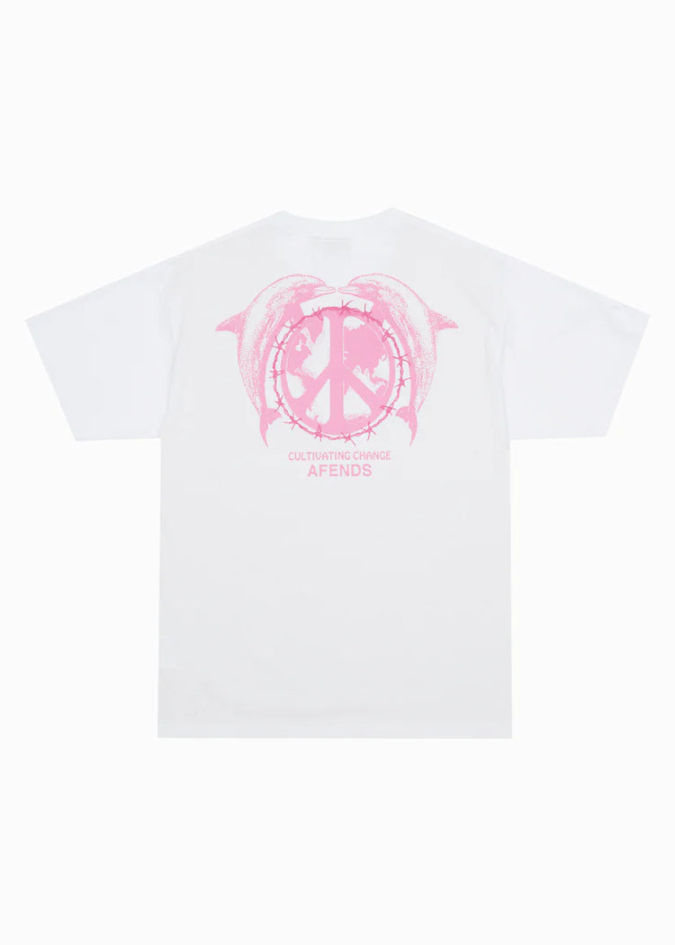 Afends Dolfends Boxy Tee White