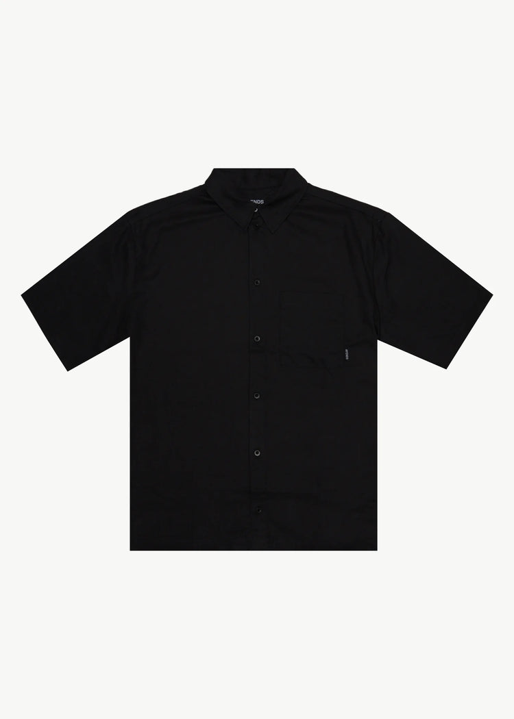Afends Everyday Hemp Short Sleeve Shirt - Black