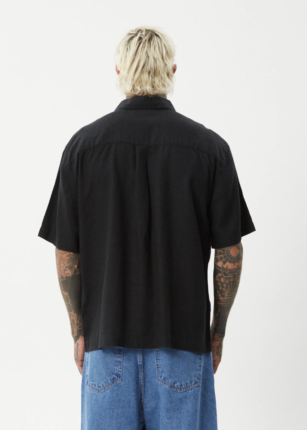 Afends Everyday Hemp Short Sleeve Shirt - Black