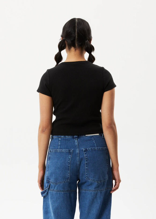 Afends Faith Hemp Ribbed T-Shirt Black