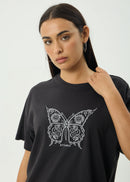 Afends Fly Away Oversized Tee Stone Black