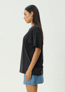 Afends Fly Away Oversized Tee Stone Black