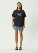 Afends Fly Away Oversized Tee Stone Black