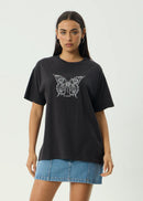 Afends Fly Away Oversized Tee Stone Black