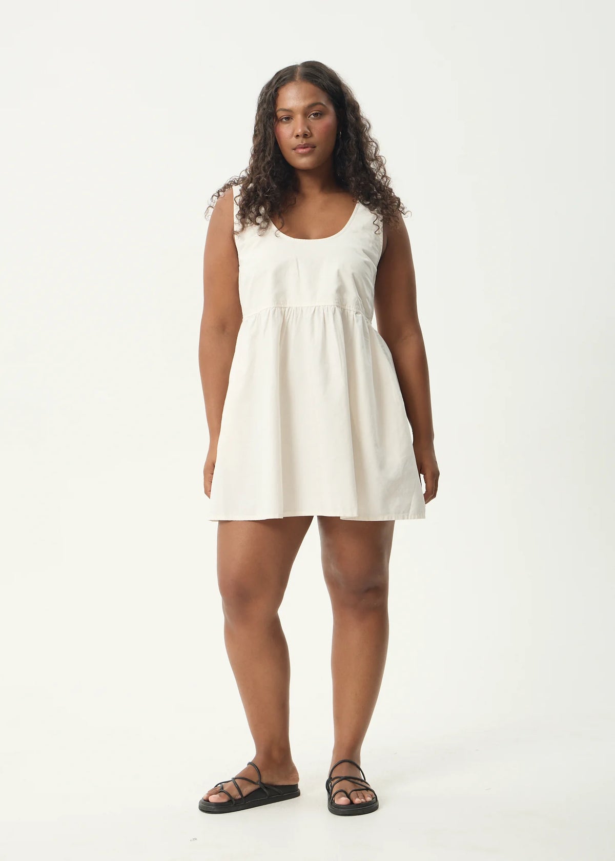 Afends Hemp Jesse Mini Dress Natural White