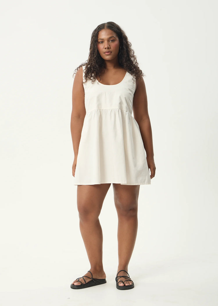 Afends Hemp Jesse Mini Dress Natural White