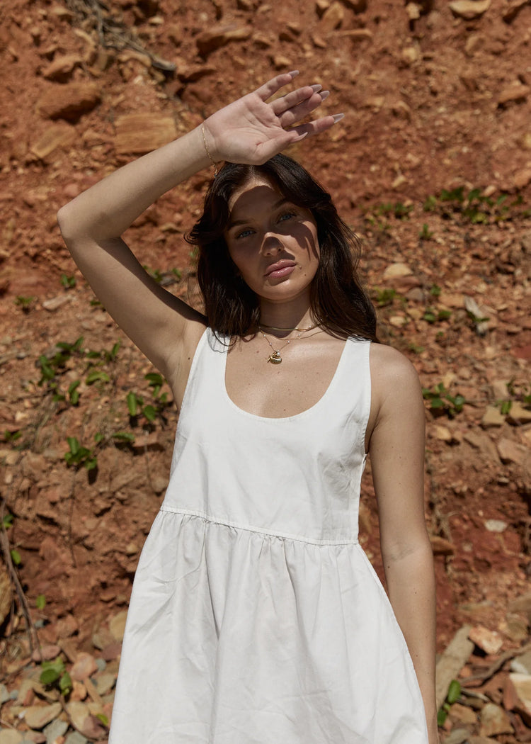 Afends Hemp Jesse Mini Dress Natural White