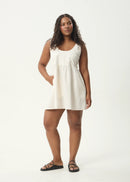 Afends Hemp Jesse Mini Dress Natural White