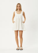 Afends Hemp Jesse Mini Dress Natural White
