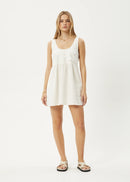 Afends Hemp Jesse Mini Dress Natural White