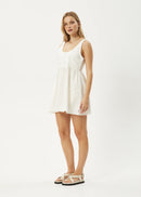 Afends Hemp Jesse Mini Dress Natural White