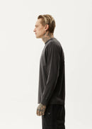 Afends High Utility Long Sleeve Tee Stone Black