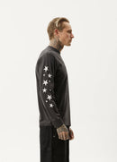 Afends High Utility Long Sleeve Tee Stone Black