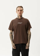 Afends High Utility Recycled Boxy Fit Tee Coffee