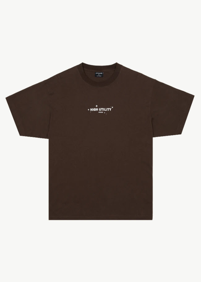 Afends High Utility Recycled Boxy Fit Tee Coffee