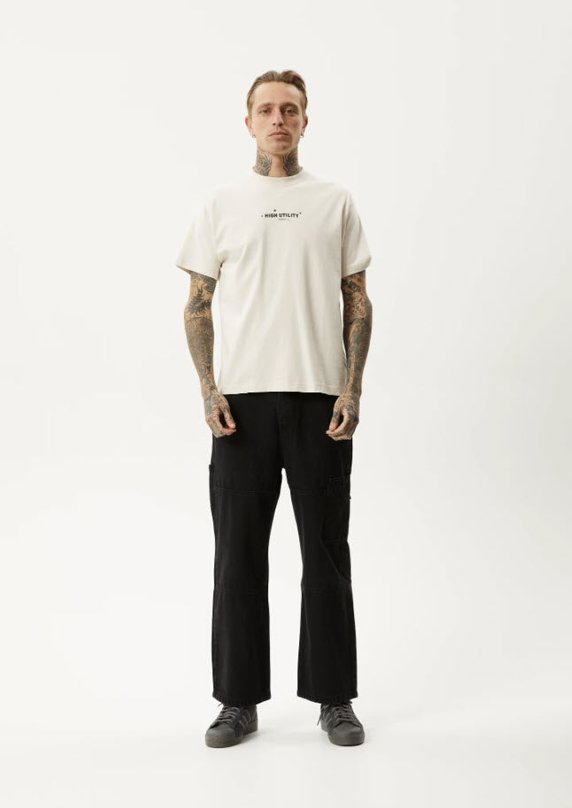 Afends - High Utility Recycled Boxy Fit Tee Moonbeam