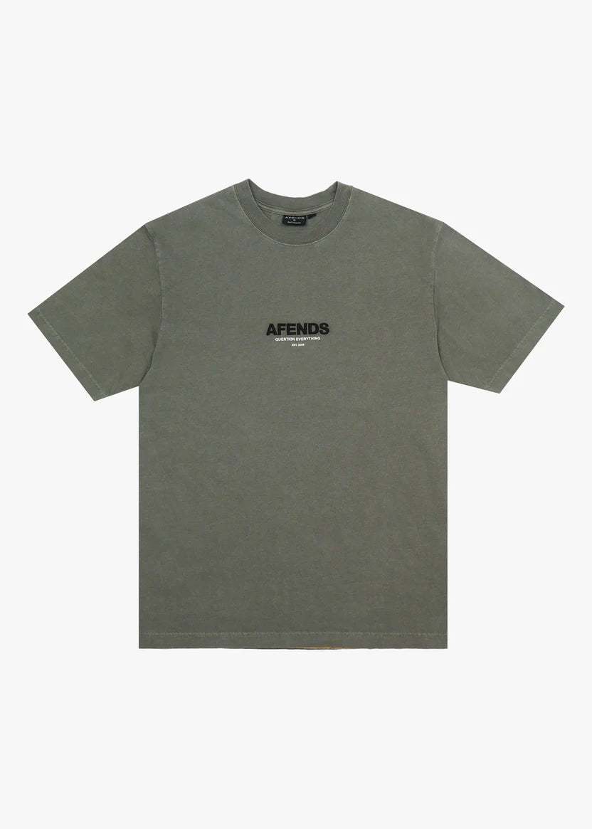 Afends Vinyl Retro Tee Washed Sycamore