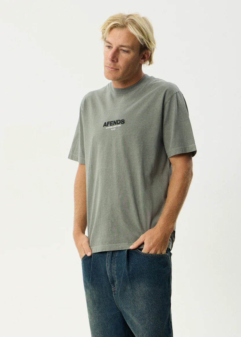 Afends Vinyl Retro Tee Washed Sycamore