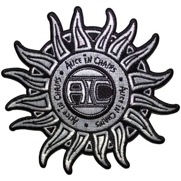 Alice In Chains Sun Logo B&W Woven Patch