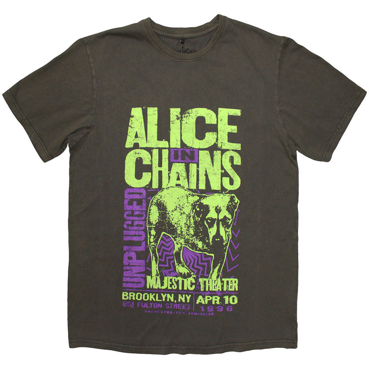 Alice In Chains Unplugged Dog Unisex T-Shirt Grey Wash