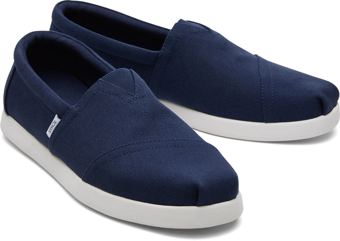 Toms Mens Alpargata FWD - Navy Recycled Cotton Canvas