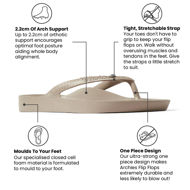 Archies Support Thong Crystal - Taupe