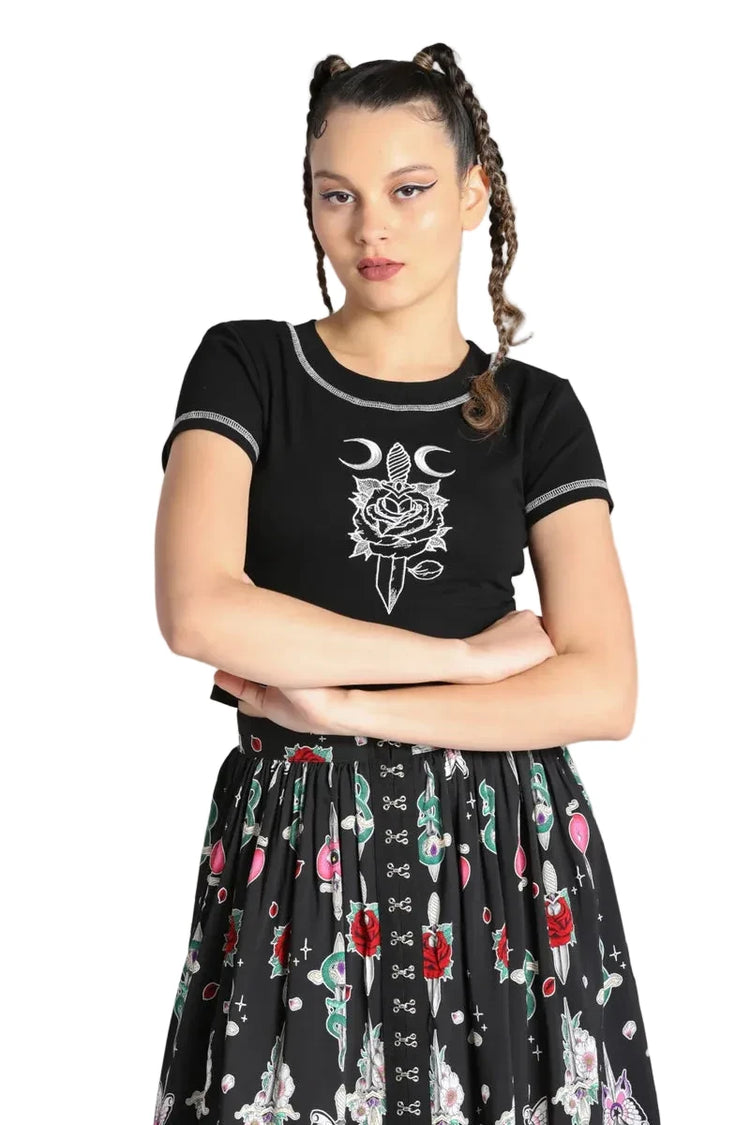 Hell Bunny Roesia Top Black