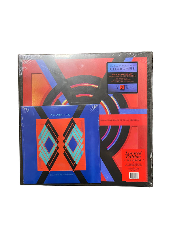 Chvrches The Bones Of What You Believe 10 Year Anniversary Edition 2LP & 7inch the mother we share demos