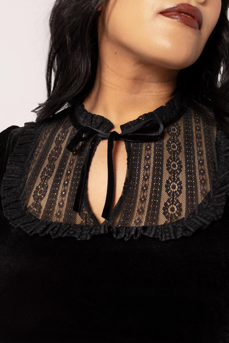 Hell Bunny Mourning Top Black