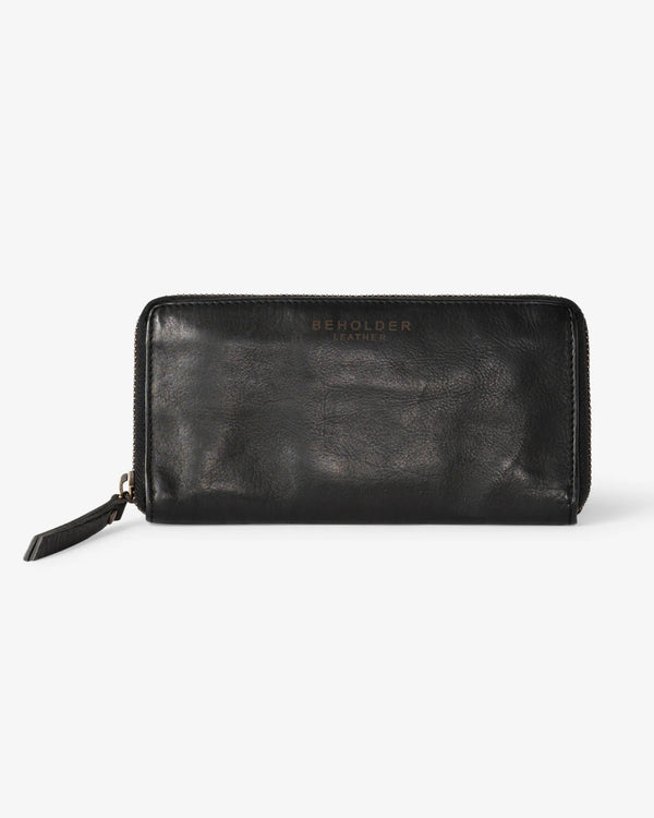 Beholder Nadi Obsidian Black Leather Wallet