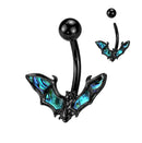 Belly Bar Bat with Abalone Shell Wings