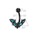 Belly Bar Bat with Abalone Shell Wings