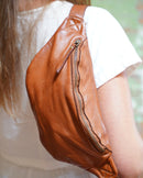 Beholder Cali Saddle Tan Leather Sling Bag