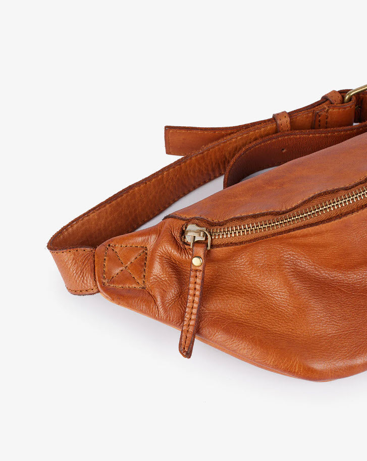 Beholder Cali Saddle Tan Leather Sling Bag